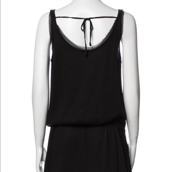 Black sequined silk tank with scoop neck - Magaschoni - Picture 3 of 3